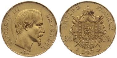 Preview: Frankreich 50 Francs 1857 A - Napoleon III.